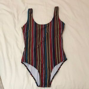 Striped vintage style one piece
